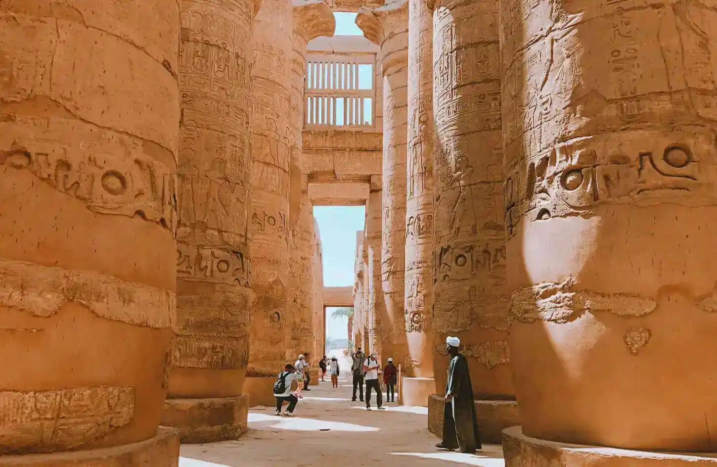 Budget Travel Tips for Egypt
A-picture-of-some-visitors-near-the-columns-of-Karnak-Temple