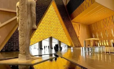 12 Day Egypt Highlights Cairo, Alexandria, Nile Cruise & Bahariya Oasis grand Egyptian Museum entrance in Giza, Cairoa