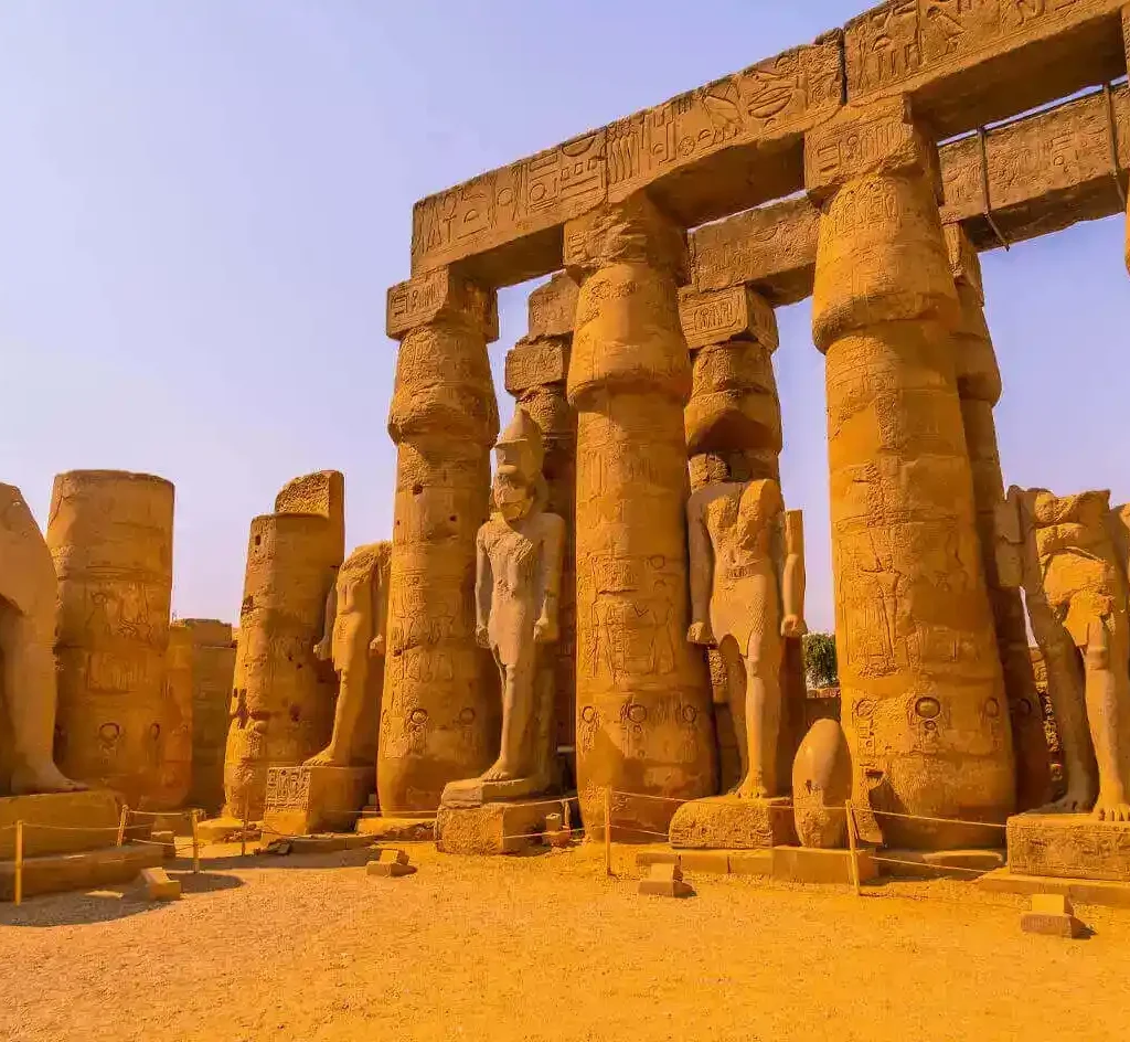 7-Day Cairo & Nile Cruise Tour by Flight A-picture-of-some-statues-from-inside-Luxor-Temple