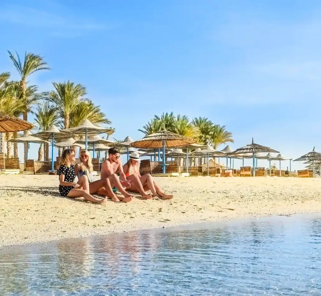 10 Day Cairo, Nile Cruise, Alexandria & Abu Simbel Tour A-very-beautiful-picture-of-a-group-of-tourists-on-the-beach-in-Port-Ghalib.