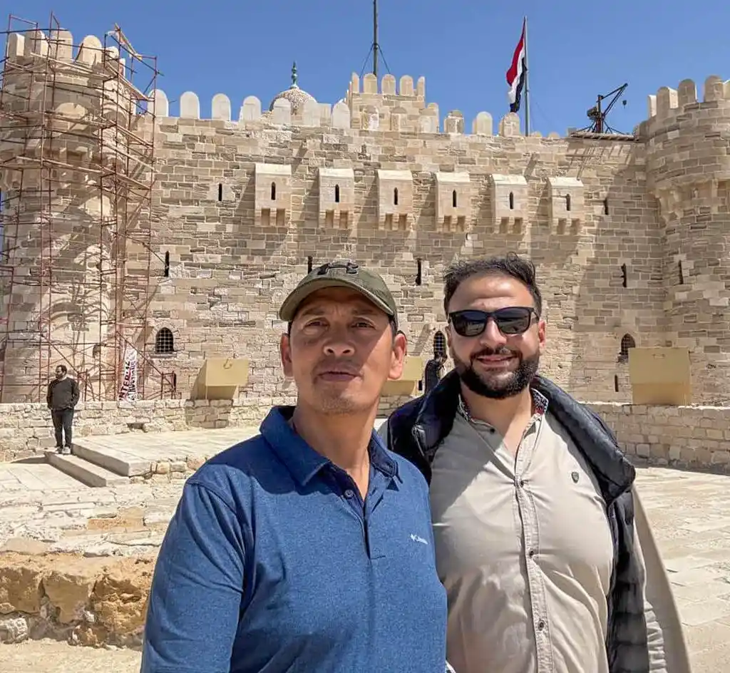 4 Days Cairo and Alexandria - Egypt Short Break wonderful-shot-of-one-of-our-clients-in-front-of-Saladin-Citadel