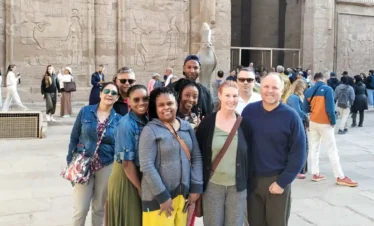 8-Day All-Inclusive Cairo & Nile Cruise Tour A-wonderful-shot-of-one-of-our-groups-in-front-of-Edfu-Temple