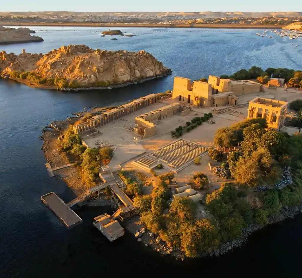 6 Days Cairo and Aswan with Abu Simbel Temple Philae-Temple-Island-from-the-top