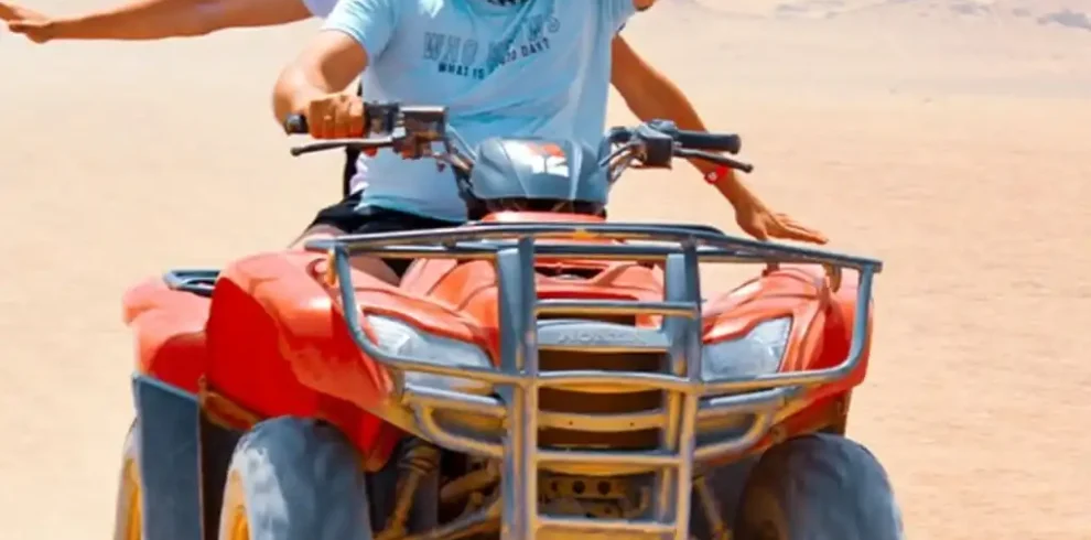 Quad Biking in Sharm El-Sheikh Desert A-wonderful-shot-of-two-people-riding-a-quad-bike-from-one-of-the-safari-trips-in-Hurghada