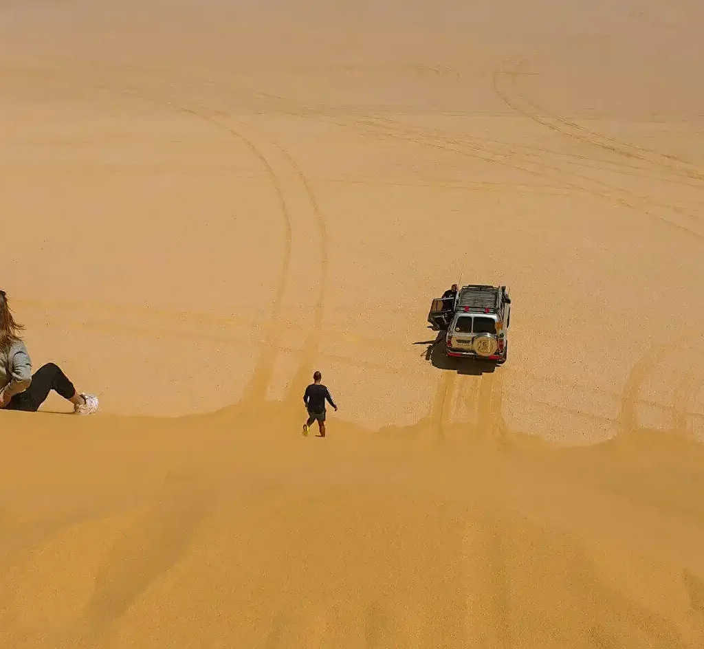 Pictures-of-a-couple-from-a-jeep-safari Bahariya Oasis Djara Cave