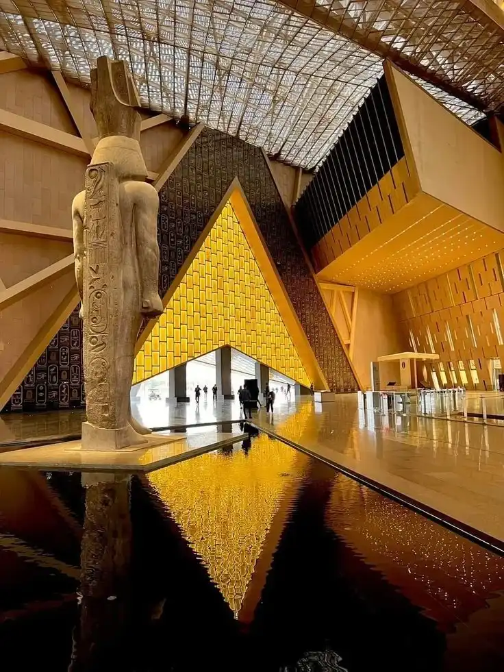 grand Egyptian Museum entrance in Giza, Cairo