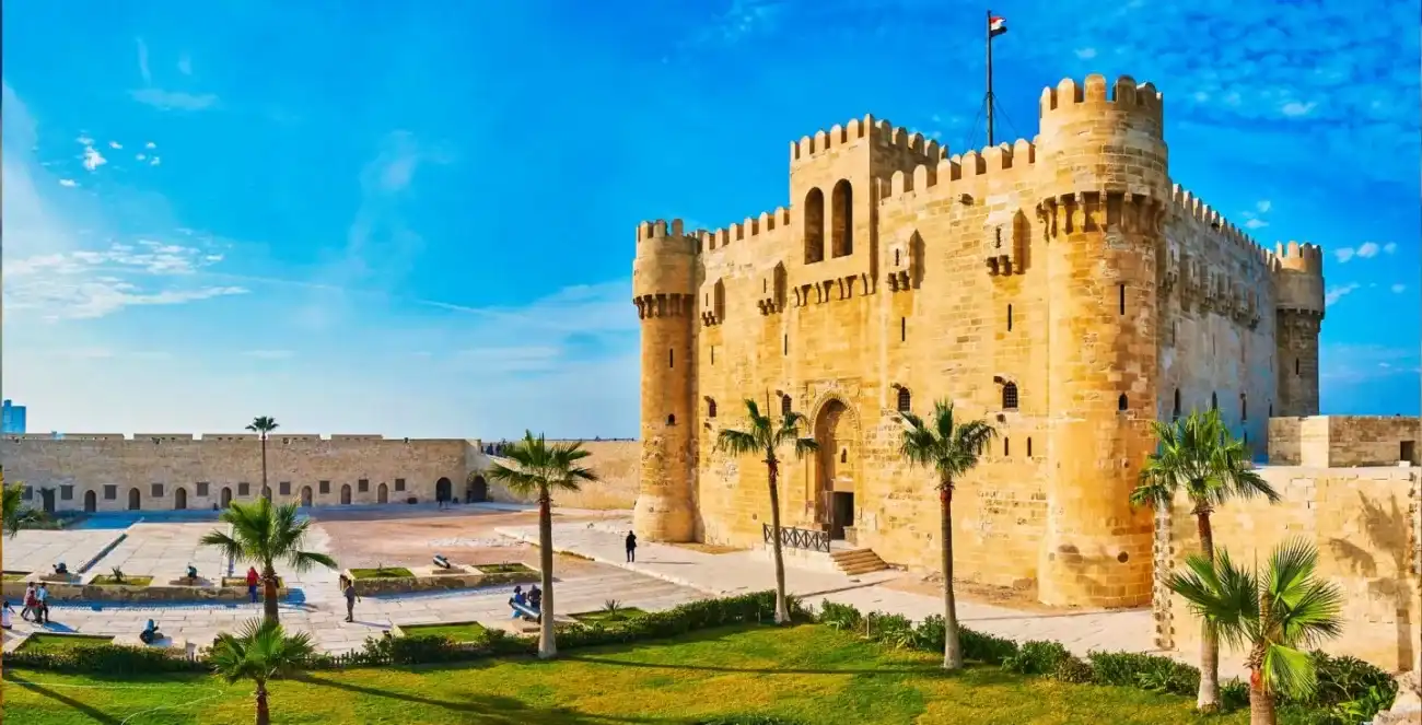 Alexandria Things to See : The Complete 2026 Travel Guide Citadel of Qaitbay at golden hour from the Eastern Harbour