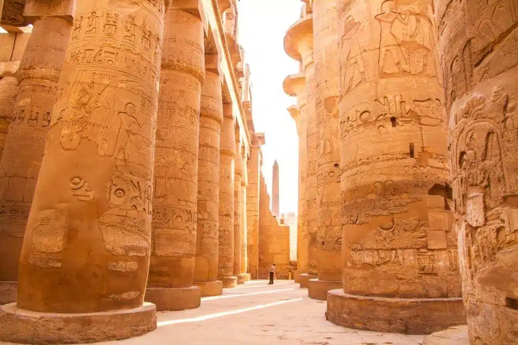 Nebu Nile Cruise: Book Egypt's Most Exclusive Luxury Suite River Ship Karnak Temple Hypostyle Hall columns included in Nebu Nile Cruise itinerary