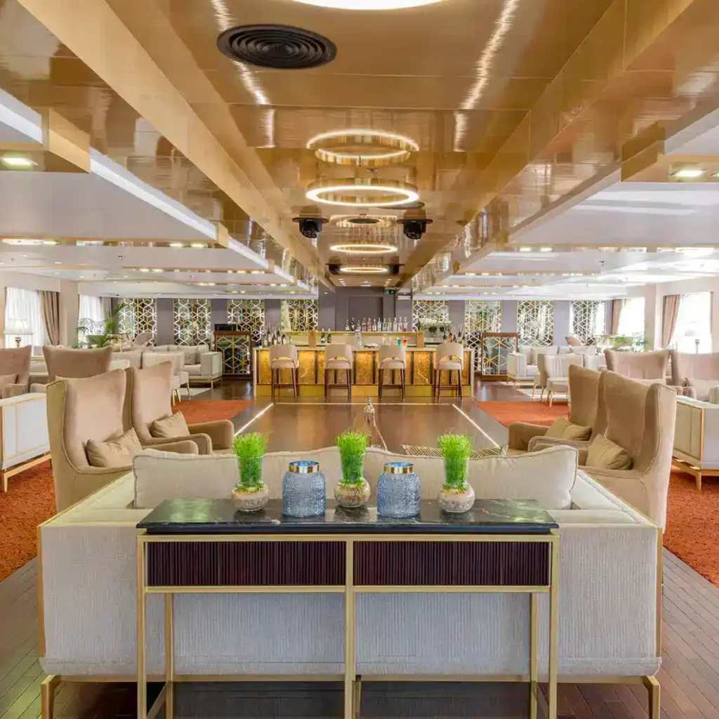 Sonesta Sun Goddess Nile Cruise 2026: All-Suite Luxury from $1,060 Sun Goddess Lounge 4