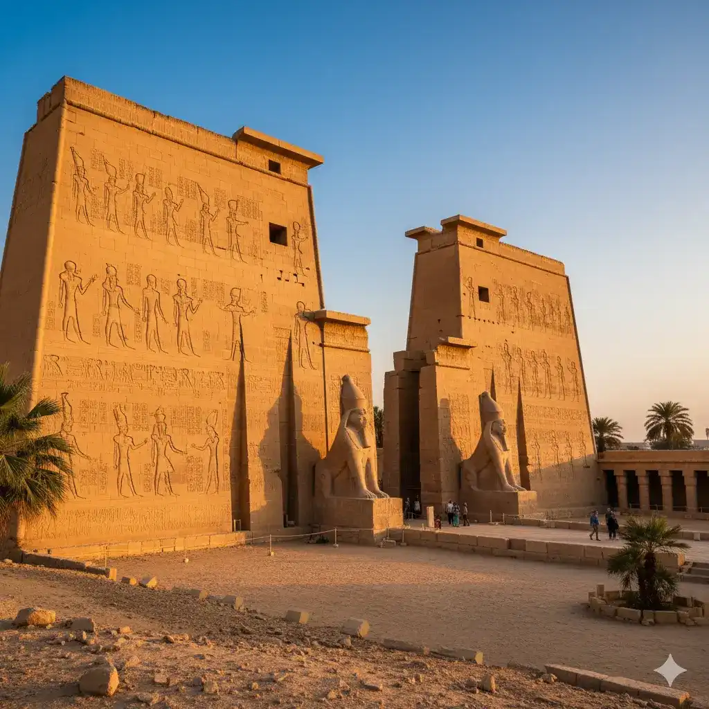 Jaz Crown Jewel Nile Cruise: The Complete Guide to Luxury Sailing Between Luxor & Aswan (2026) Temple of Horus at Edfu a common stop on Nile cruises