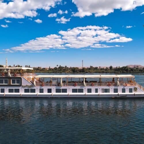 Swan Luxury Dahabiya sailing boat on the Nile between Luxor and Aswan