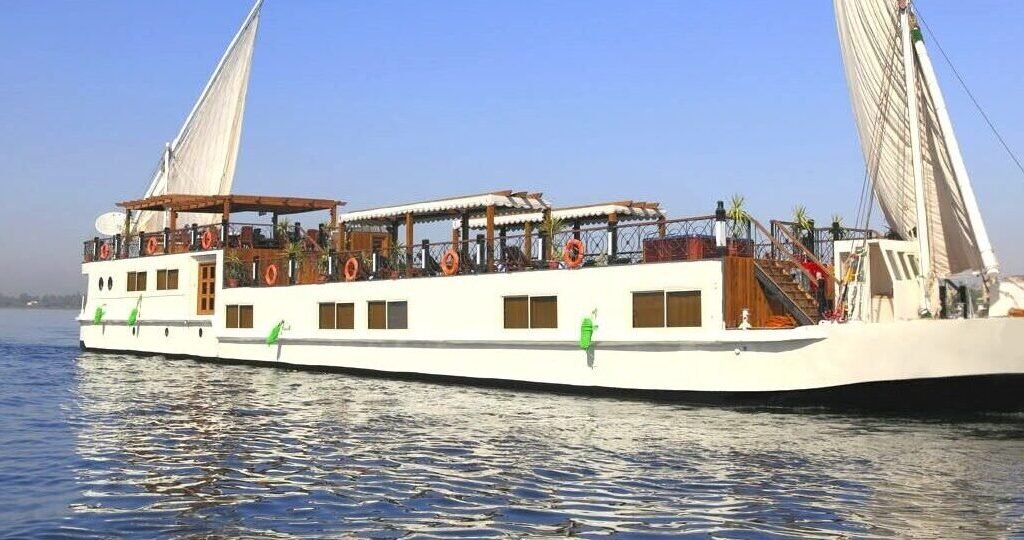 Merit I Dahabiya sailing on the Nile in Egypt