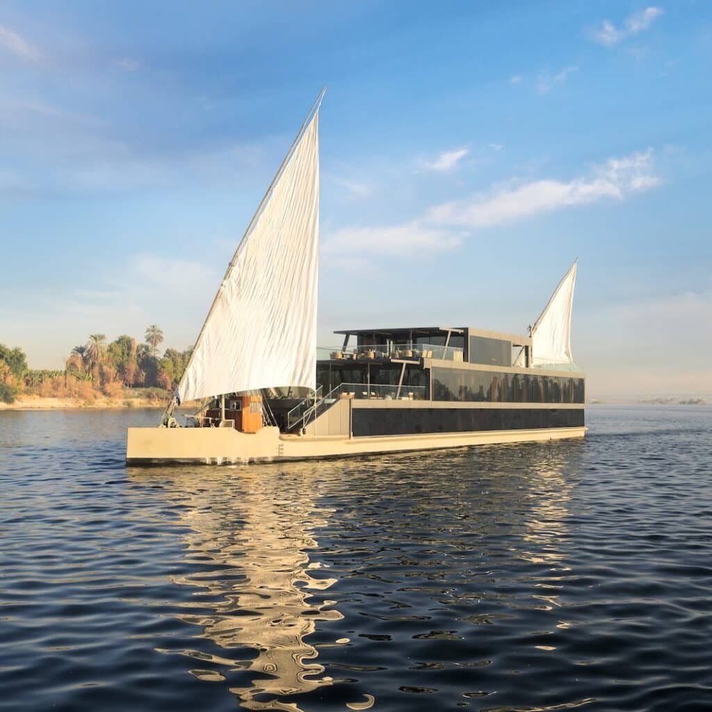 Storia Nile Dahabiya luxury small boat sailing between Luxor and Aswan