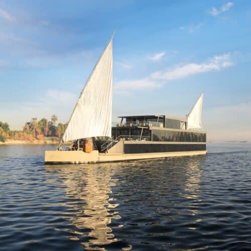 Storia Nile Dahabiya luxury small boat sailing between Luxor and Aswan