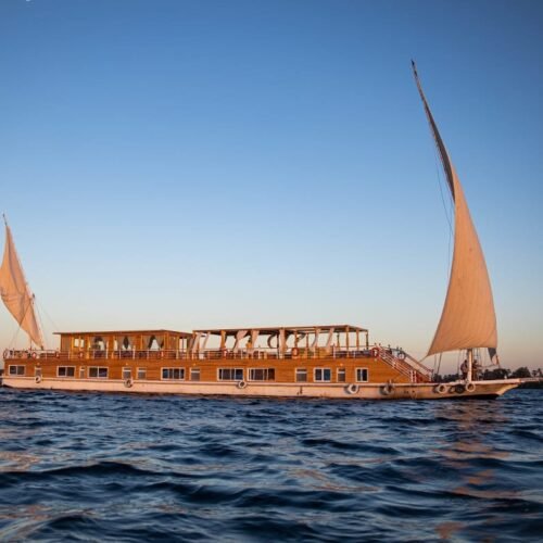 Akhnaton Dahabiya Nile Cruise 2026 classic sailing boat between Aswan and Esna