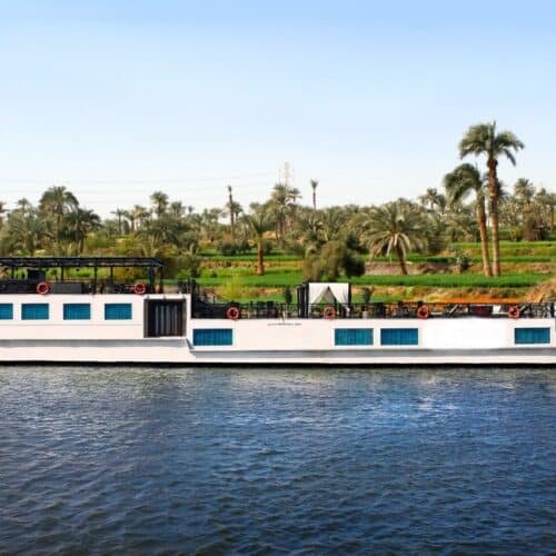 Merit II Dahabiya sailing on the Nile in Egypt