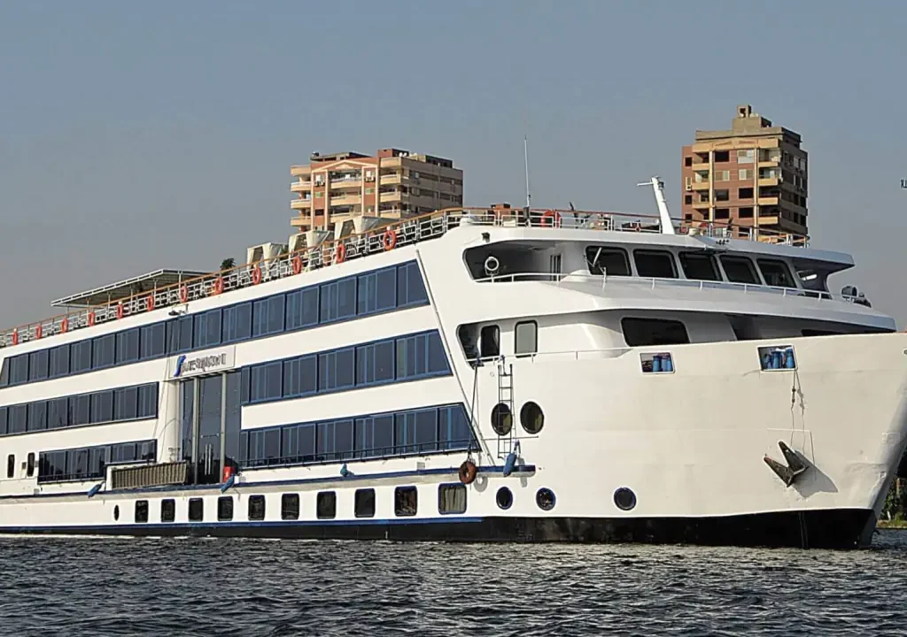 All Tour Blue Shadow II Nile cruise ship exterior on the Nile